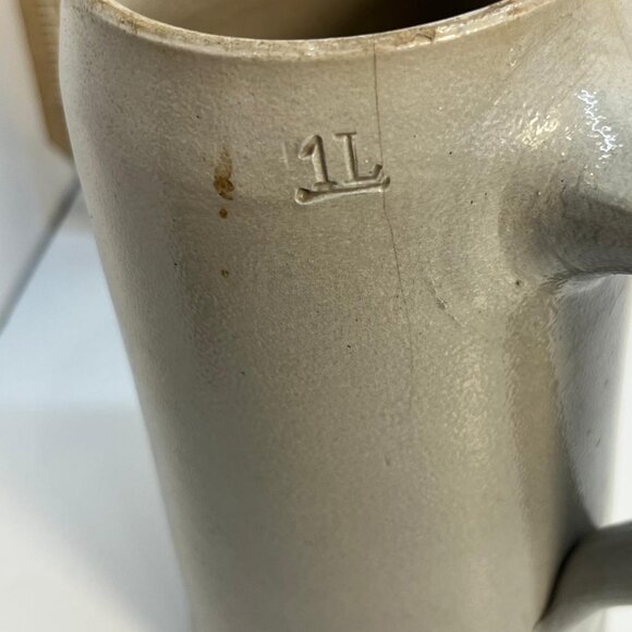 HB Hofbrauhaus Munich 1L German Beer Stein Gray Blue Stoneware Mug Ceramic - Picture 5 of 5